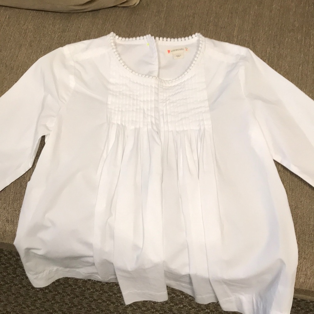 Crew cuts classic white top